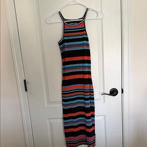 Superdry Striped Knit Top in Black, Teal & Red